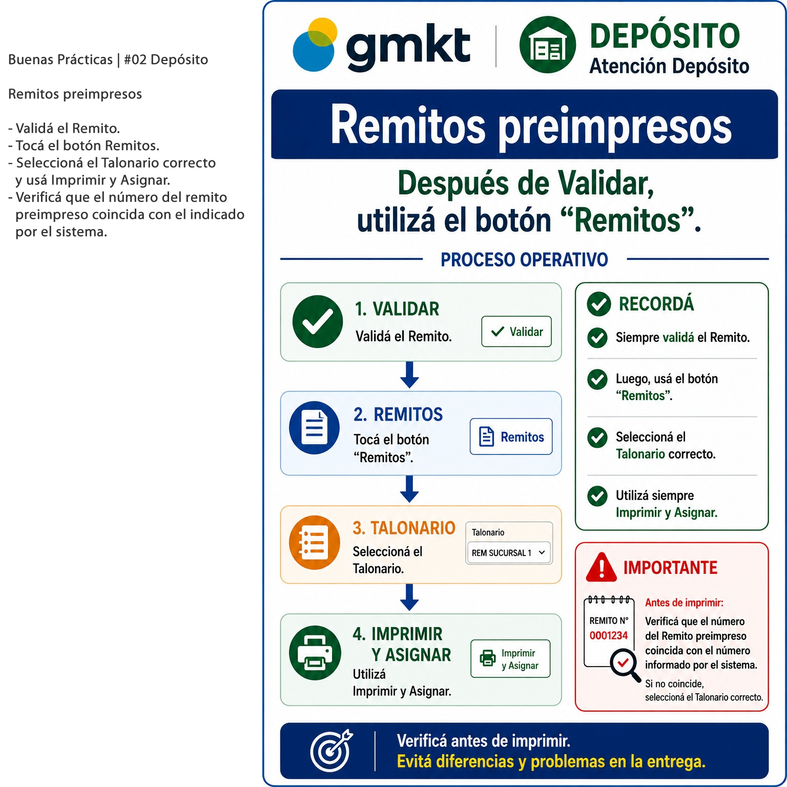 Remitos preimpresos
